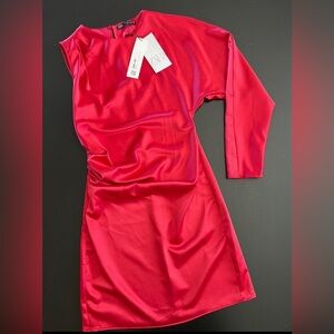 Zara Vibrant Red One Shoulder Dress